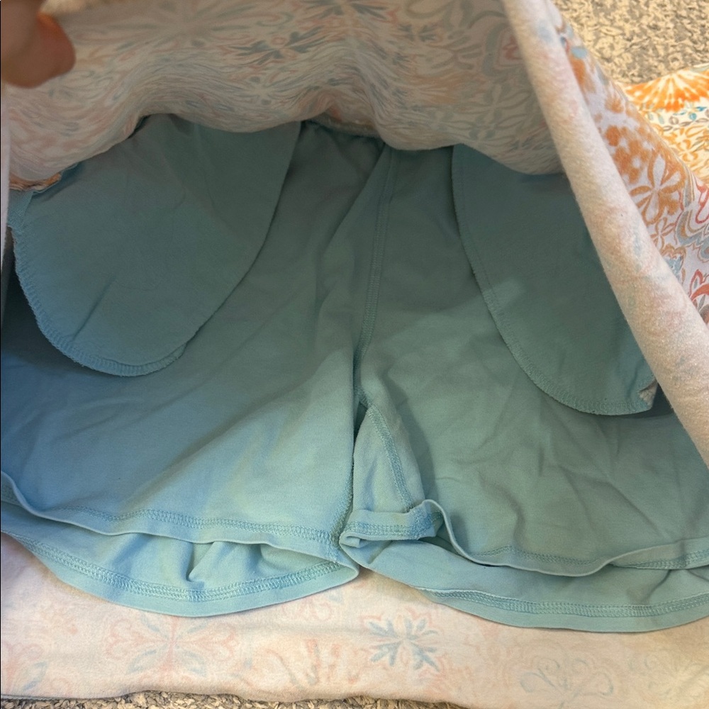 Talbots Orange And Blue Patterned Skort - image 3